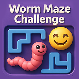 Emoji Worm Maze Challenge